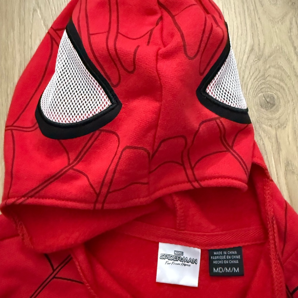Kids Red and Blue Spider Costume Hoodie - Picture 2 of 2